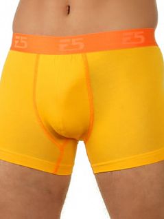 Хлопковые боксеры на широкой резинке желтого цвета Underwear RT26584